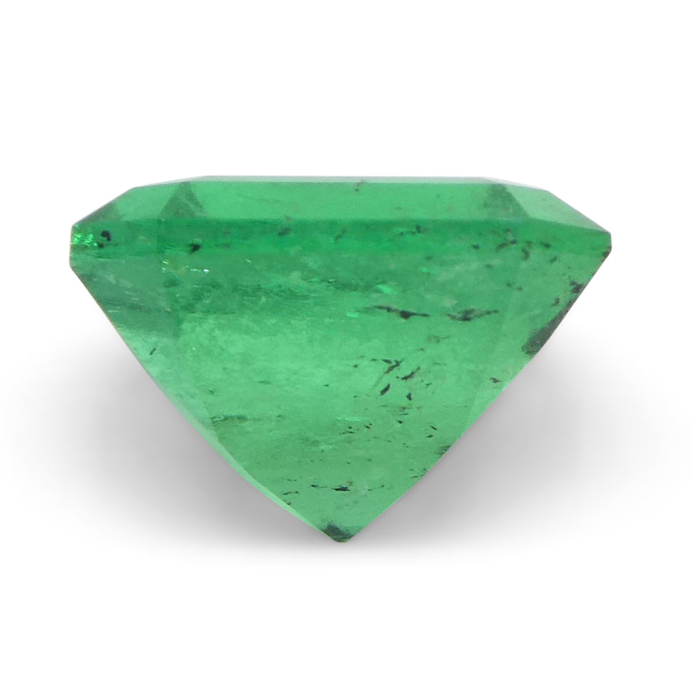 1.24ct Colombian Green Emerald Square Step Cut, premium green beryl gemstone from SkyJems Canadian gem specialists
