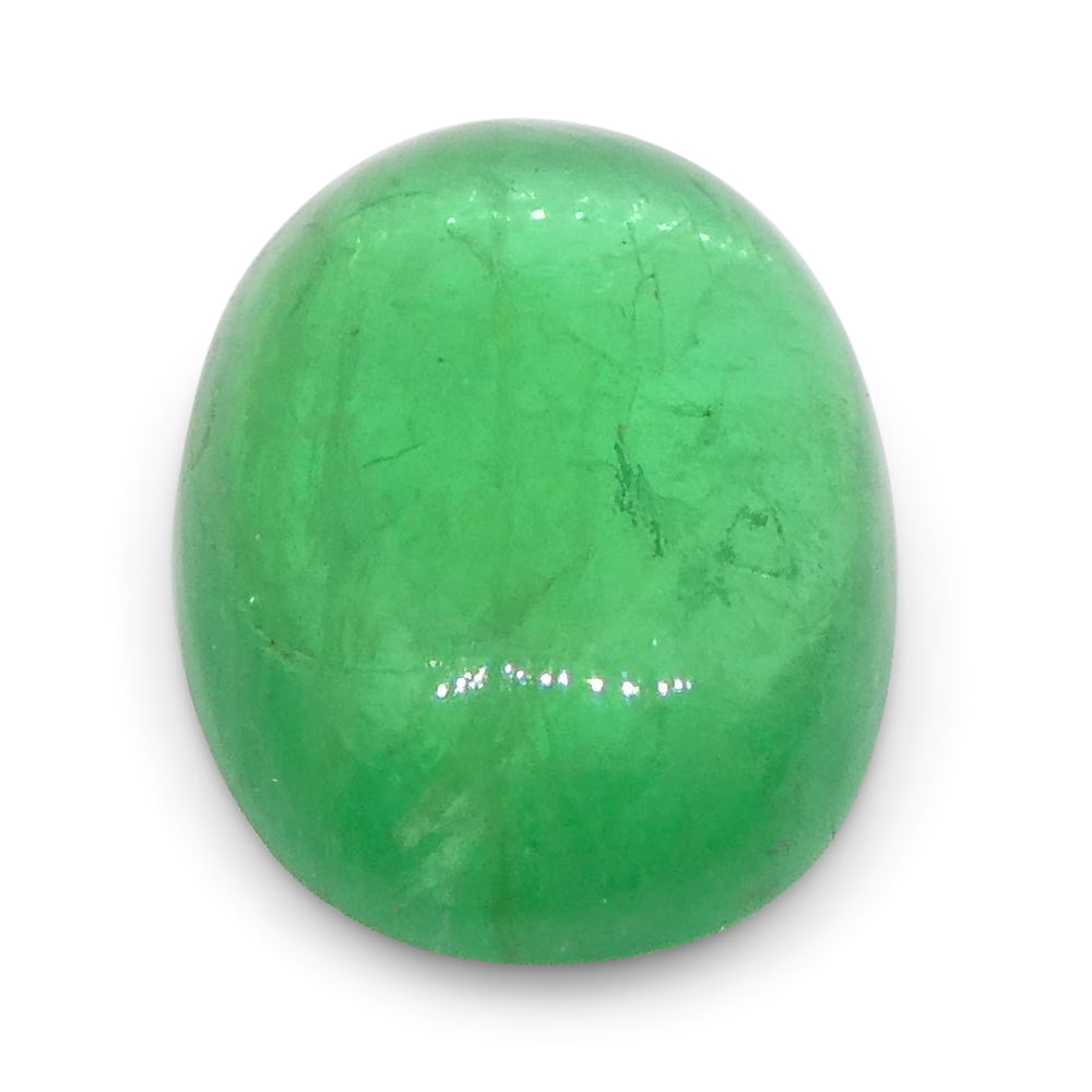 0.52ct Green Colombian Emerald Oval Cabochon Gemstone by SkyJems - Fine Beryl Collector's Gem