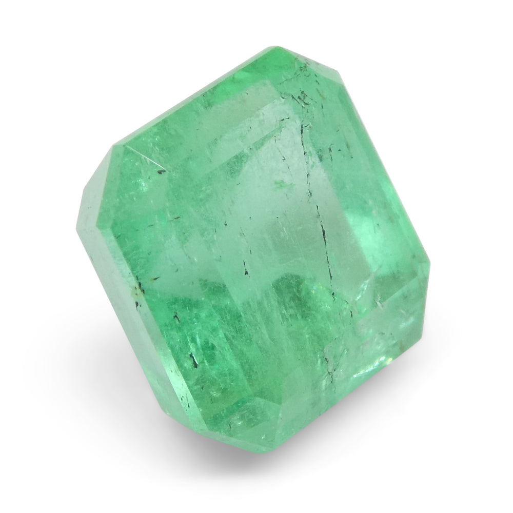 2.46ct Colombian Square Green Emerald, premium Step Cut gemstone from SkyJems' rare gem collection