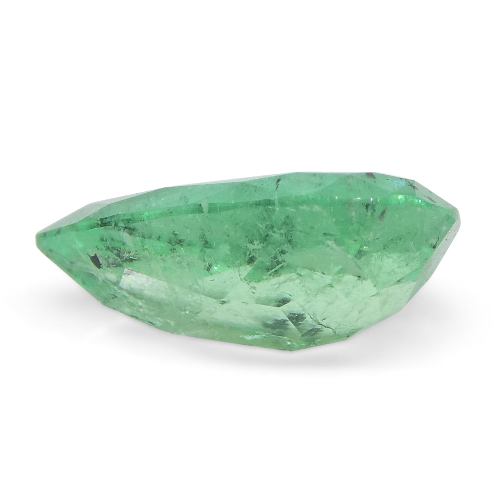 1.29ct Colombian Pear Green Emerald, Moderate Clarity, SkyJems Fine Gemstones Rare Natural Green Beryl