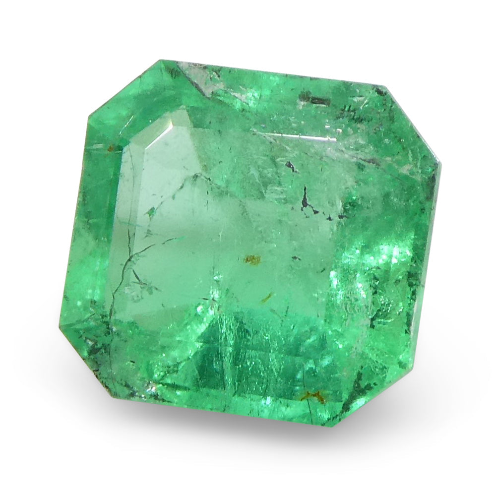 0.86ct Colombian Square Green Emerald, vibrant beryl gemstone from SkyJems' premium single-stone collection