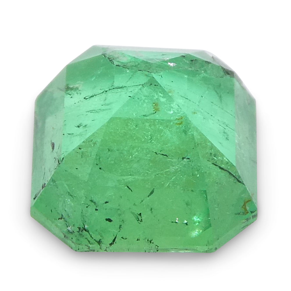0.86ct Colombian Square Green Emerald, vibrant Step Cut gem from SkyJems' premium gemstone collection