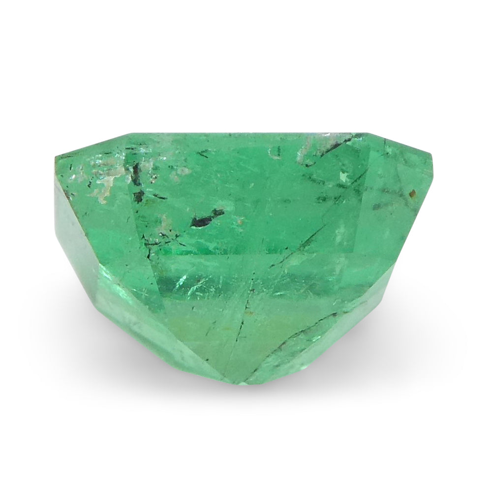 0.86ct Colombian Square Green Emerald, vibrant medium-green Step Cut gemstone from SkyJems premium gem collection