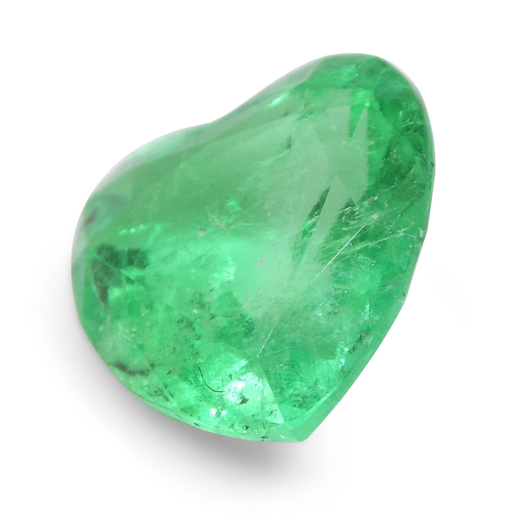 1.86ct Colombian Heart-Cut Green Emerald, premium beryl gemstone from SkyJems' curated collection