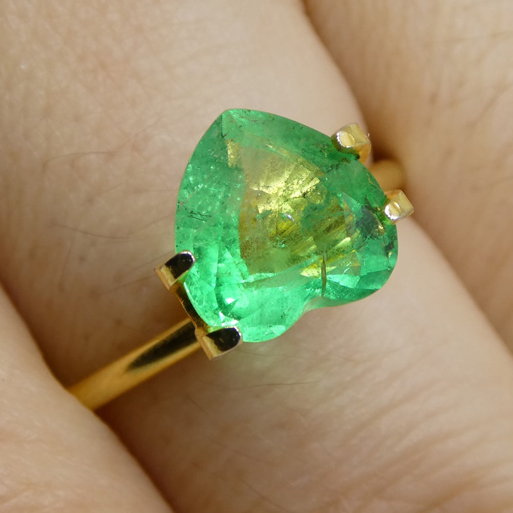 1.86ct Colombian Heart-Cut Green Emerald, premium gem from SkyJems' rare gemstone collection