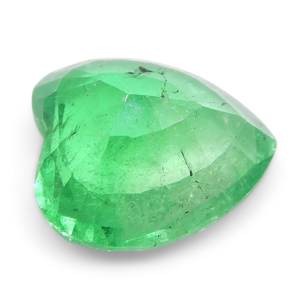 1.86ct Colombian Heart-Cut Green Emerald, premium beryl gemstone from SkyJems' rare gem collection