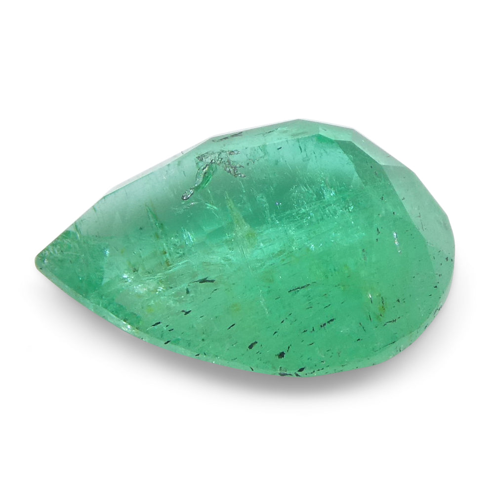 1.55ct Colombian Emerald, bluish green pear-cut gemstone from SkyJems' premium natural beryl collection