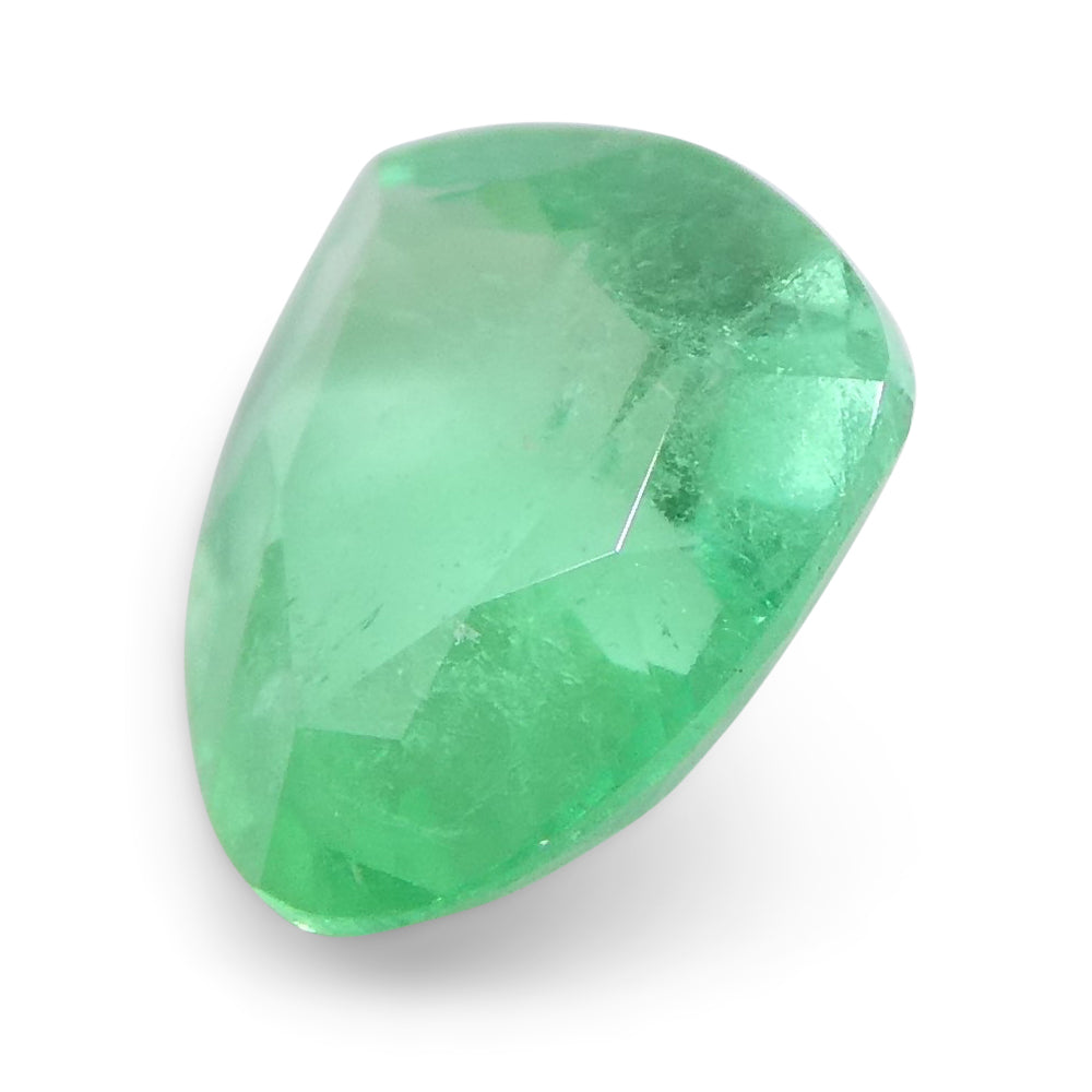 0.84ct Colombian Green Emerald Trillion Cut, Vibrant Green Gemstone by SkyJems Canada