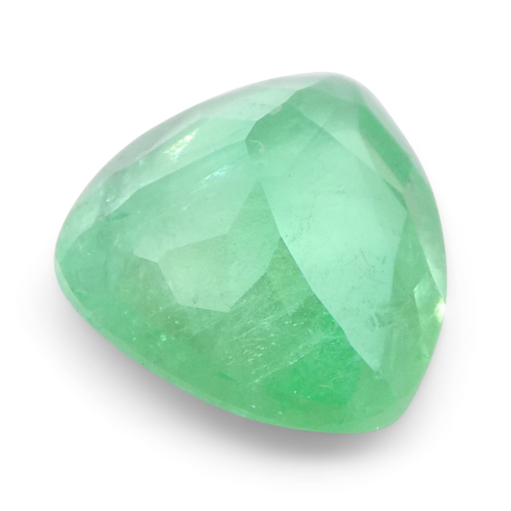 0.84ct Colombian Green Emerald Trillion Cut, Vibrant Green Gemstone by SkyJems Fine Gems Canada