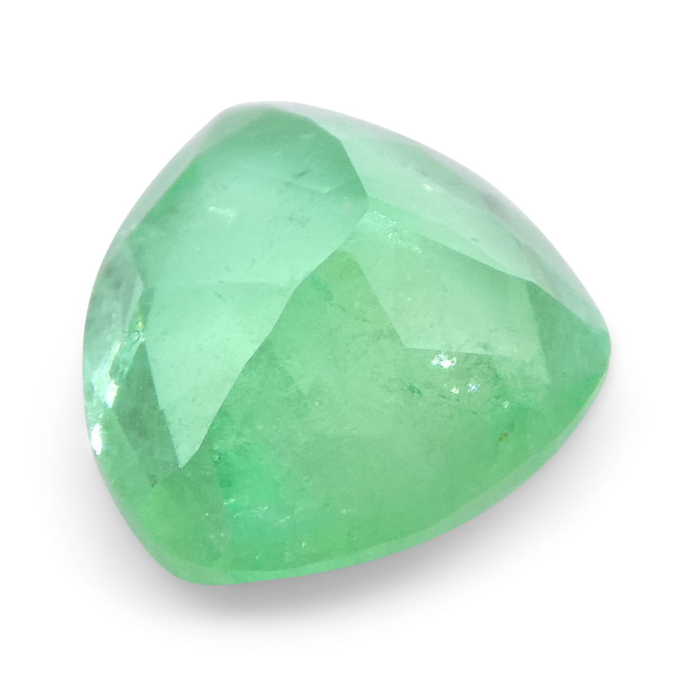 0.84ct Colombian Green Emerald Trillion Cut, Vibrant Green Gemstone from SkyJems Rare Gem Collection