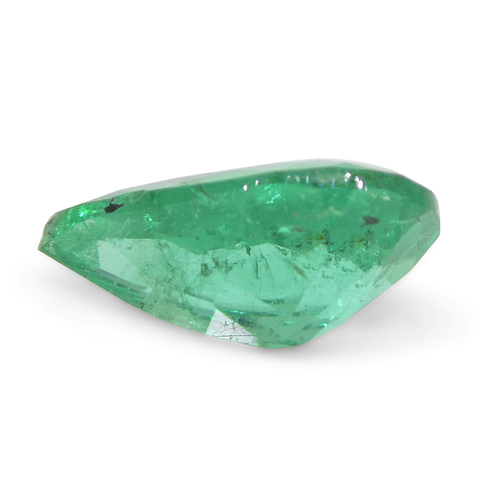 0.83ct Colombian Pear Green Emerald, bluish green beryl gemstone from SkyJems' premium colored gem collection