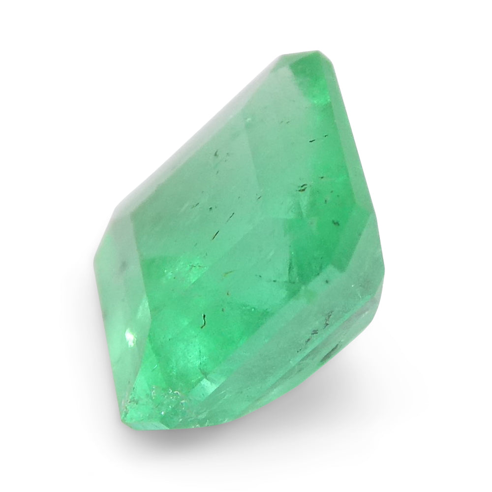 0.70ct Square Colombian Green Emerald, premium bluish-green beryl gemstone from SkyJems' curated collection