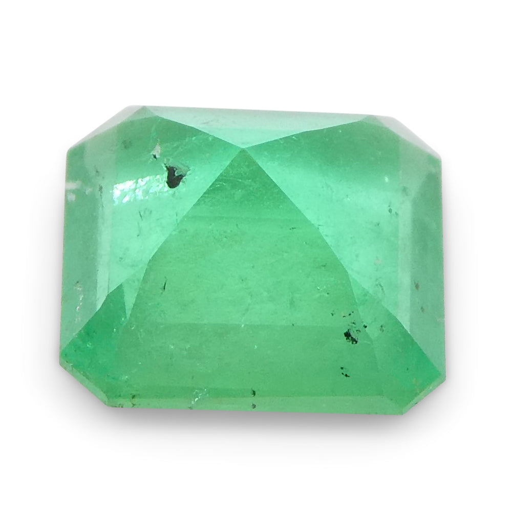 0.70ct Square Colombian Green Emerald, vibrant bluish-green beryl gemstone from SkyJems premium gem collection