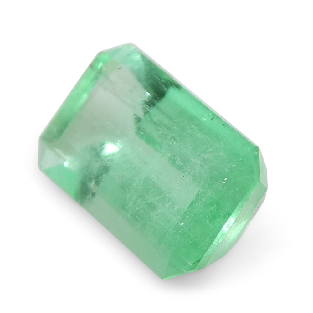 0.81ct Colombian Emerald, bluish green emerald cut gemstone from SkyJems premium colored gem collection