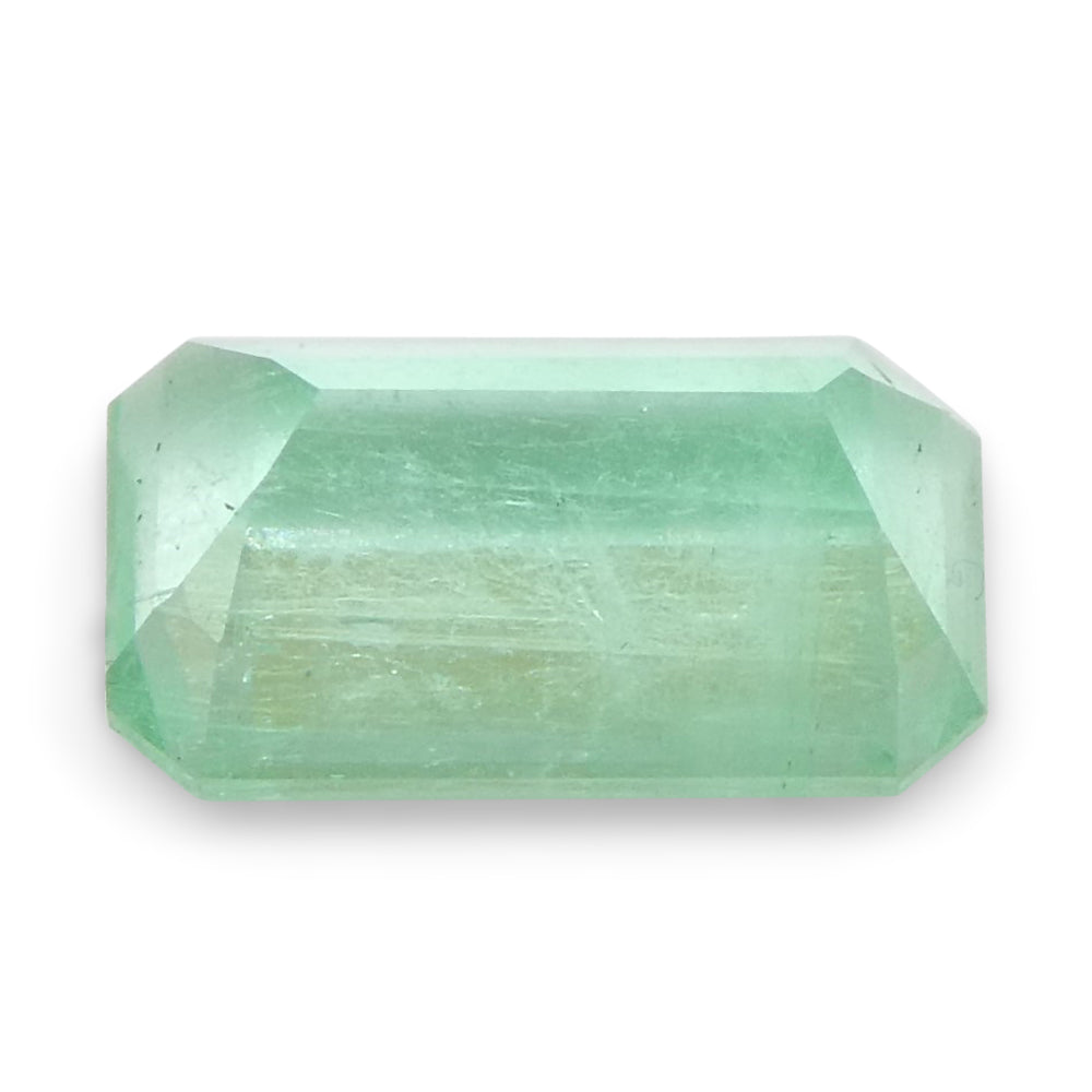 0.81ct Colombian Emerald, bluish green emerald cut gemstone from SkyJems premium colored gem collection