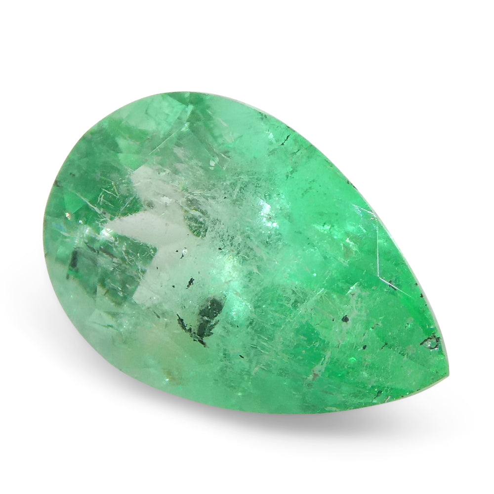 1.28ct Pear Green Emerald from Colombia - Skyjems Wholesale Gemstones