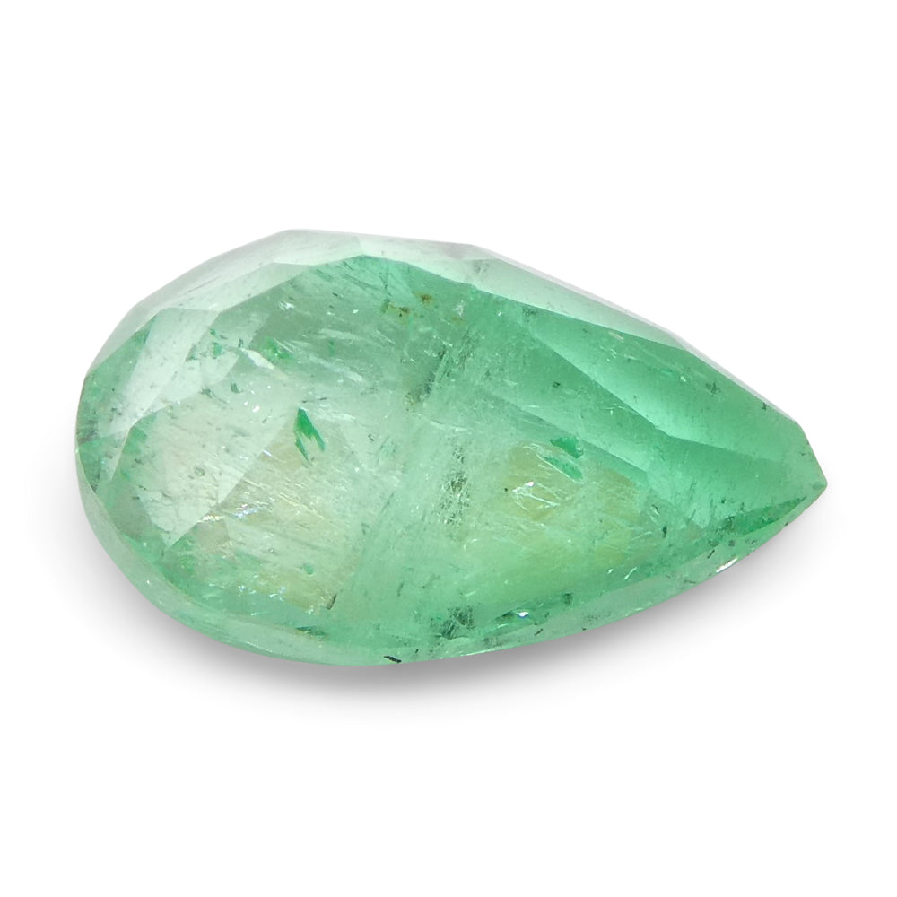 1.28ct Pear Green Emerald from Colombia - Skyjems Wholesale Gemstones