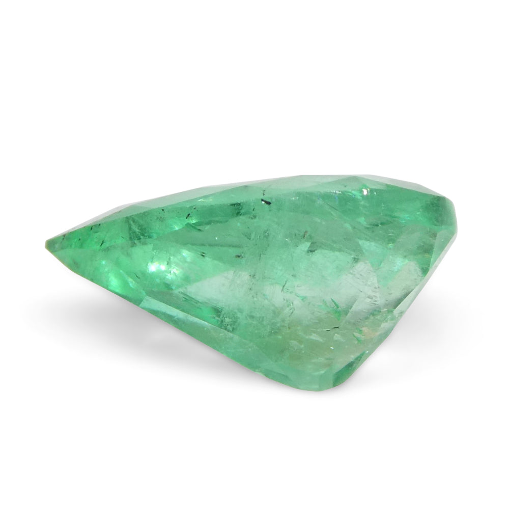 1.28ct Colombian Pear Green Emerald, Medium-Strong Color, SkyJems Fine Gemstones Collection