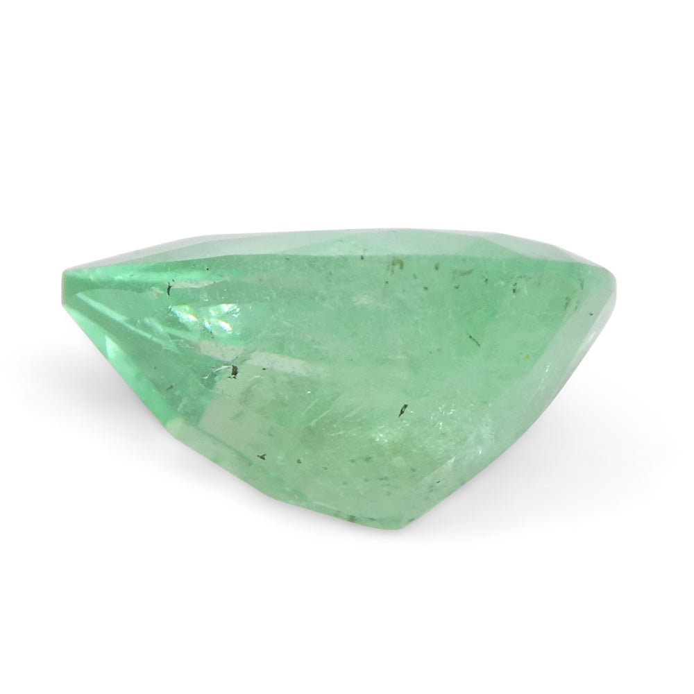1.37ct Colombian Pear Green Emerald, Moderate Clarity | Premium Beryl Gemstone by SkyJems Canada