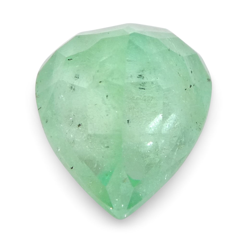 1.37ct Colombian Pear Green Emerald, Moderate Clarity | Premium Beryl Gemstone by SkyJems Canada