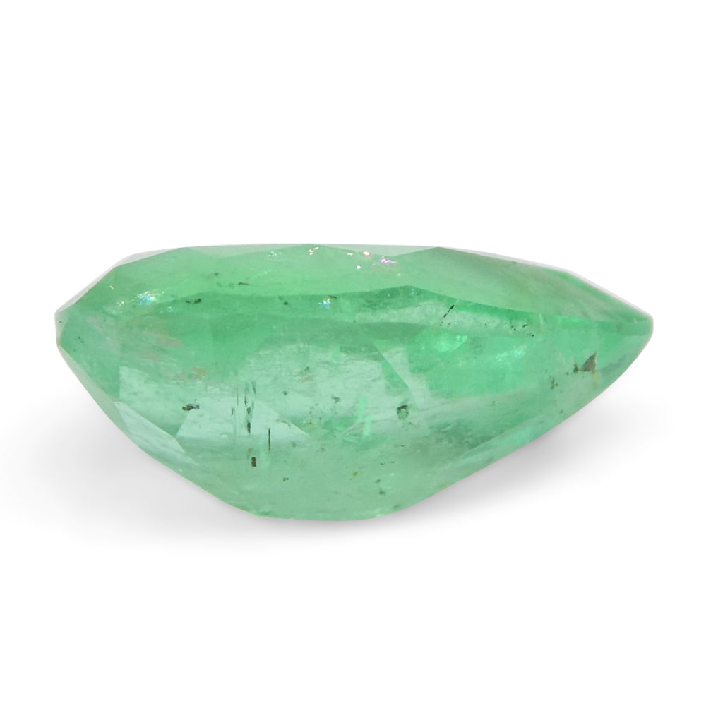 1.08ct Colombian Pear Green Emerald, Moderately Strong Color | Premium Beryl Gemstone by SkyJems Canada