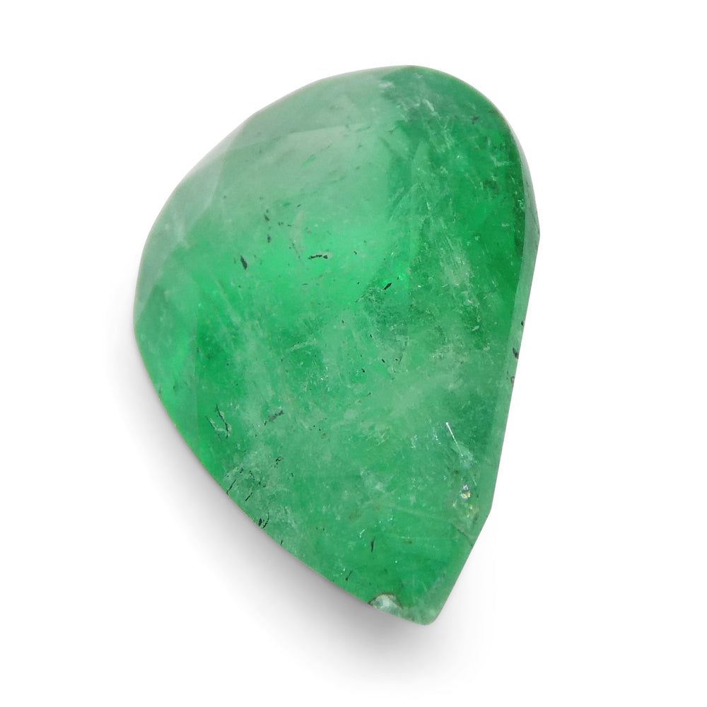 2.27ct Colombian Pear Green Emerald, Bluish Green Beryl Gemstone from SkyJems Fine Gems Collection