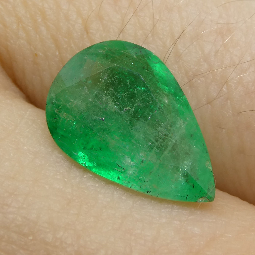 2.27ct Pear Green Emerald from Colombia - Skyjems Wholesale Gemstones