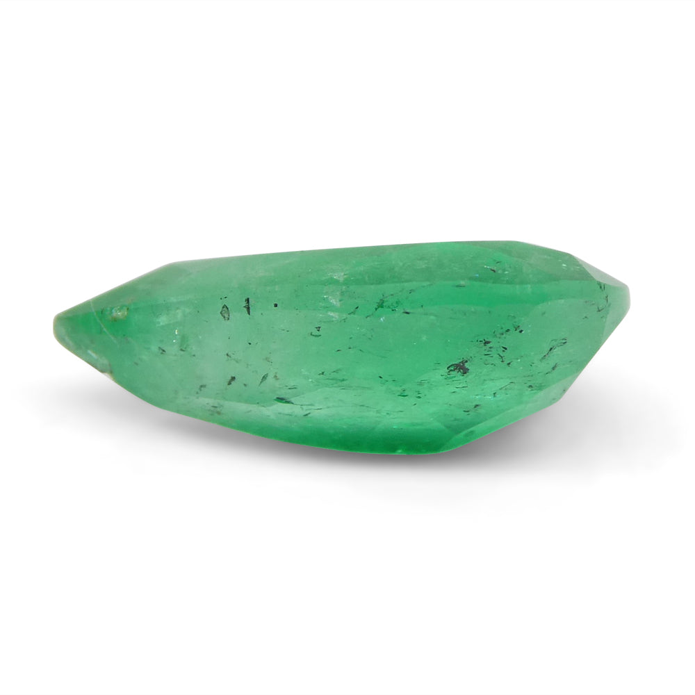 2.27ct Colombian Pear Green Emerald, Bluish Green Beryl Gemstone from SkyJems Fine Gems Collection
