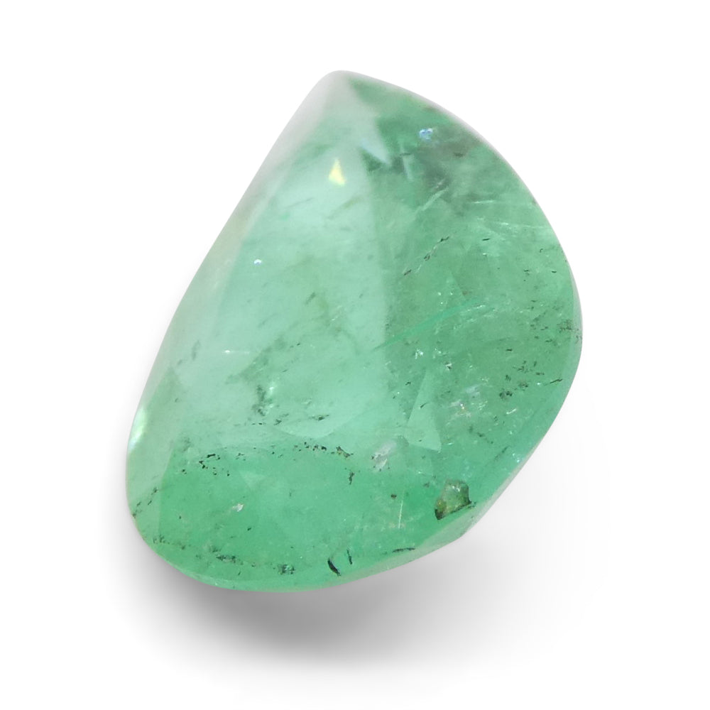1.3ct Colombian Pear Green Emerald, Bluish Green Beryl Gemstone from SkyJems Fine Gem Collection