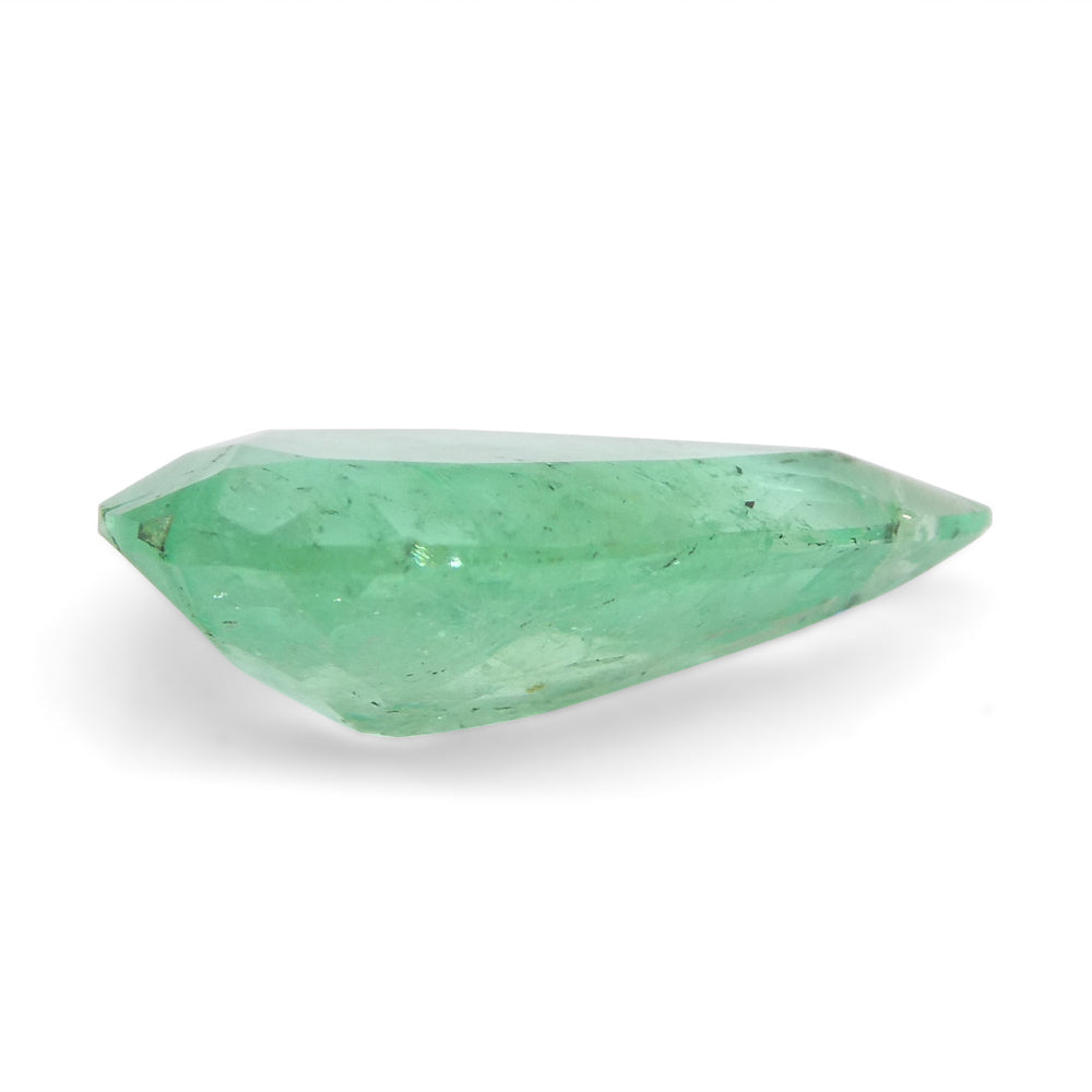 1.3ct Colombian Pear Green Emerald, Bluish Green Beryl Gemstone from SkyJems Rare Gem Collection