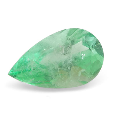 1.12ct Pear Green Emerald from Colombia - Skyjems Wholesale Gemstones