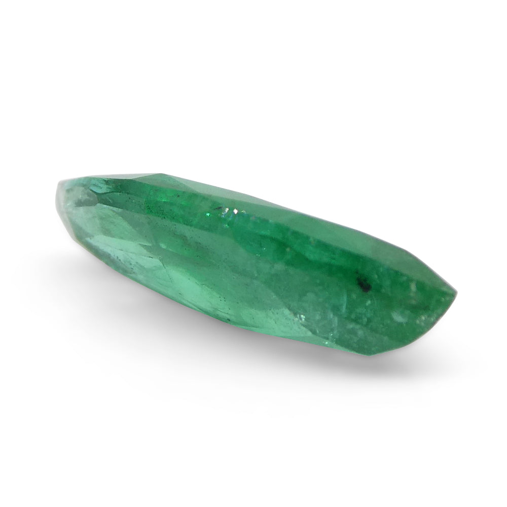 SkyJems 1.07ct Colombian Marquise Green Emerald, bluish green beryl gemstone with moderate clarity and brilliance