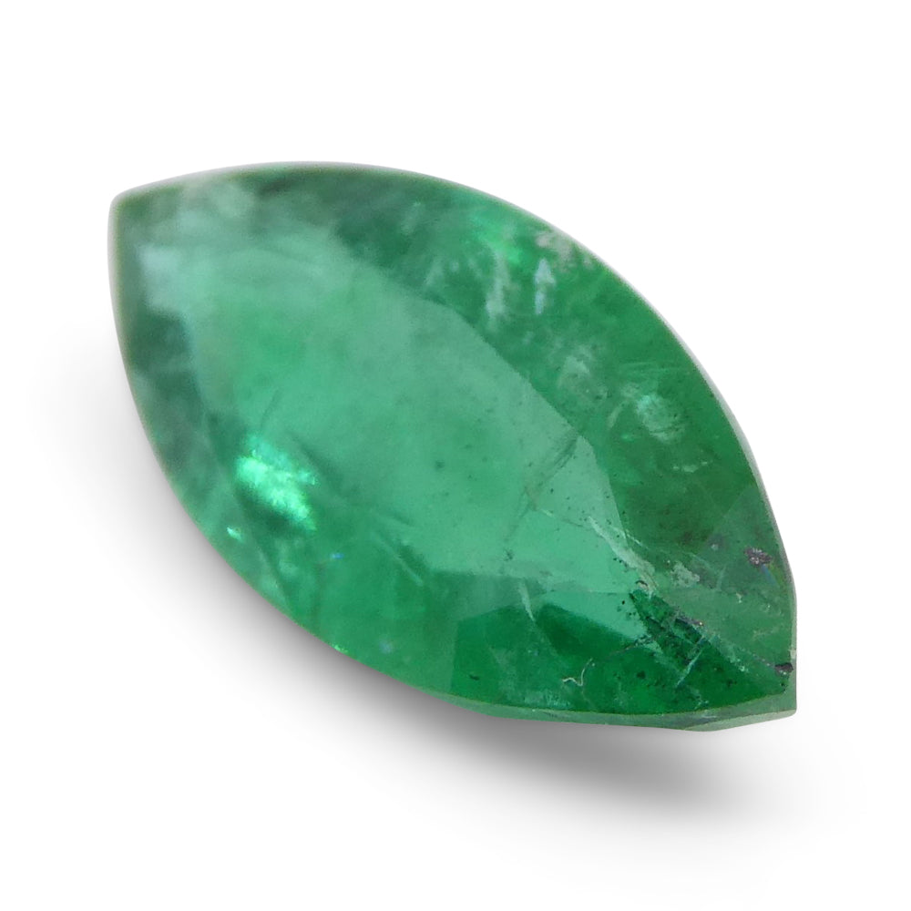 SkyJems 1.07ct Colombian Marquise Emerald: Vivid Green Beryl Gemstone with Bluish Undertones