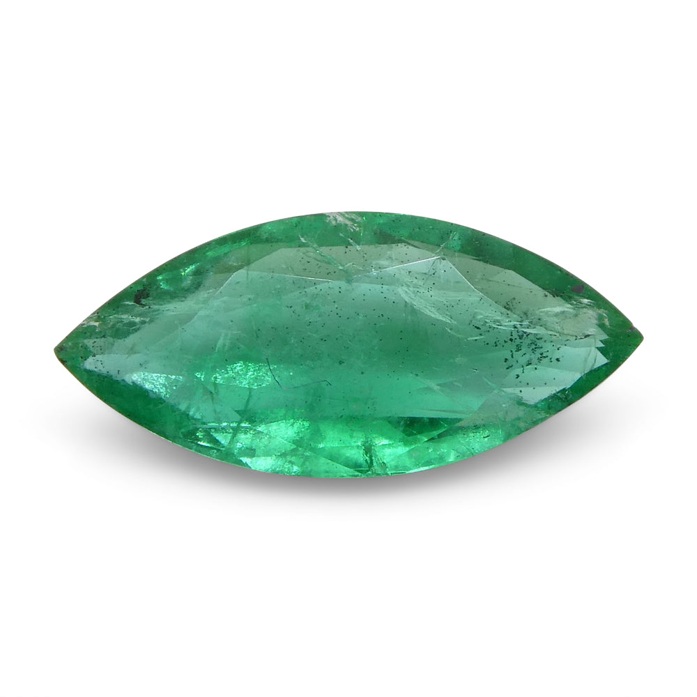 1.07ct Colombian Marquise Green Emerald, bluish green, Modified Brilliant Cut | Premium SkyJems Gemstone