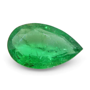 1.02ct Pear Shape Green Emerald from Zambia - Skyjems Wholesale Gemstones