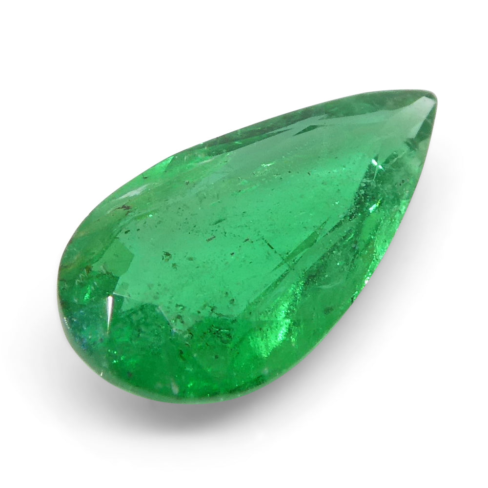 0.86ct Pear Green Emerald from Zambia - Skyjems Wholesale Gemstones