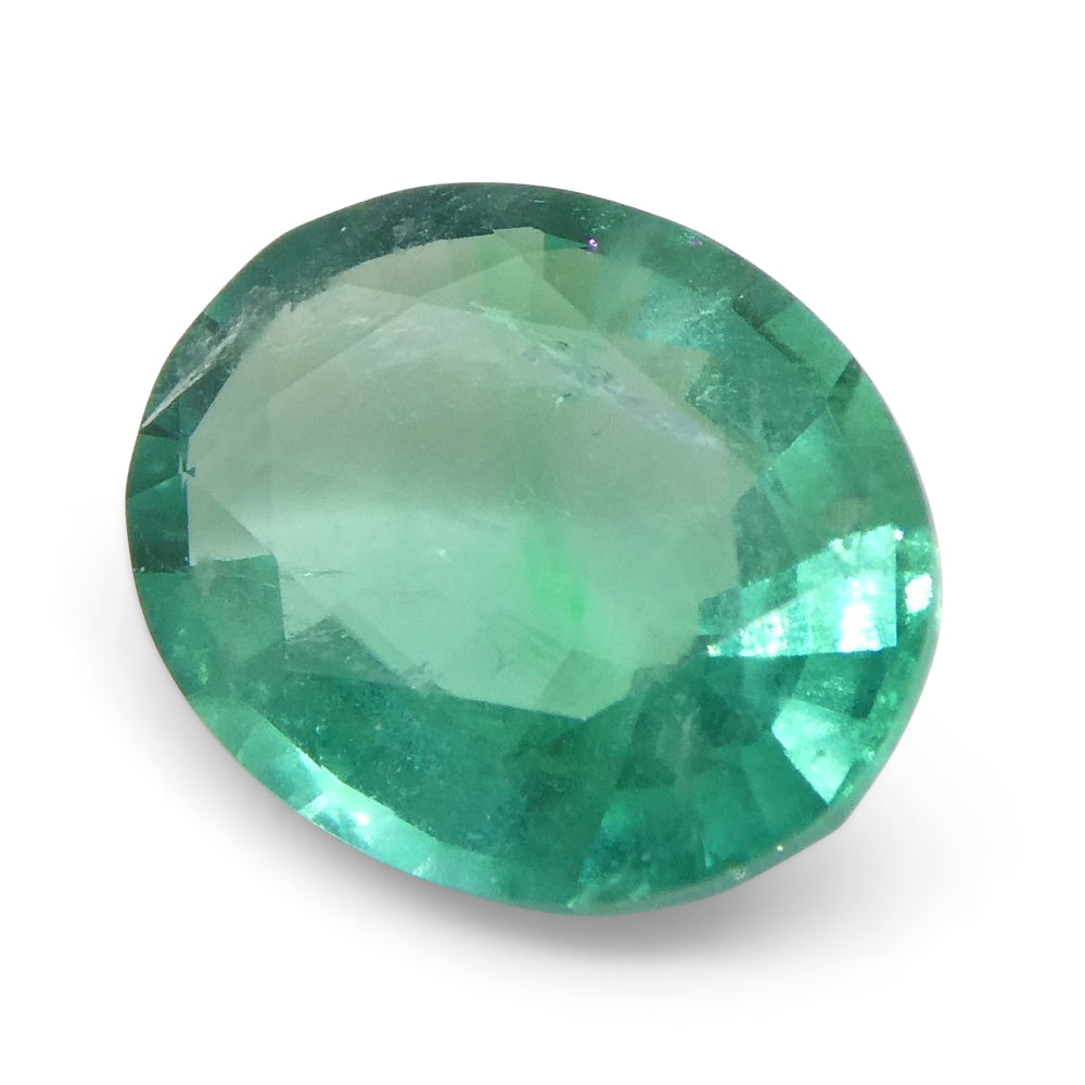 1.11ct Oval Green Emerald from Zambia - Skyjems Wholesale Gemstones