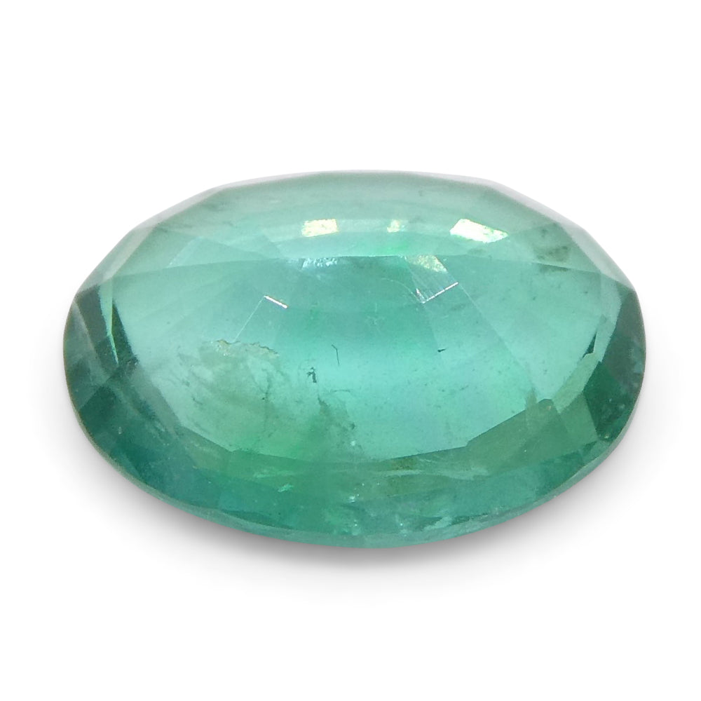 1.11ct Oval Green Emerald from Zambia - Skyjems Wholesale Gemstones