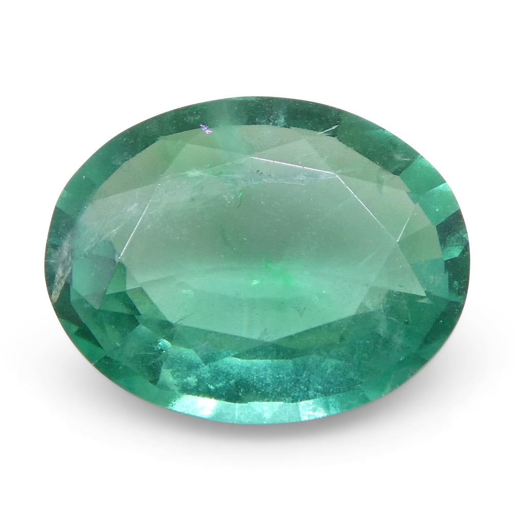 1.11ct Oval Green Emerald from Zambia