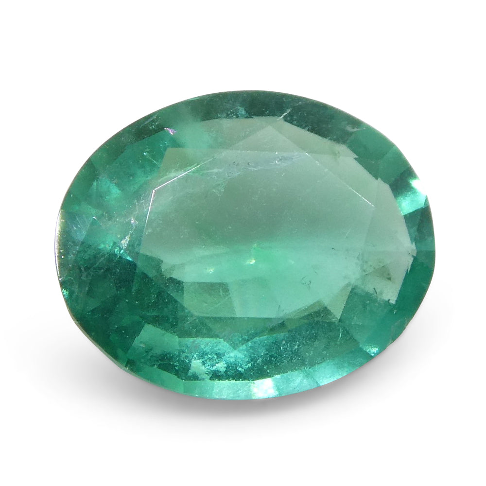 1.11ct Oval Green Emerald from Zambia - Skyjems Wholesale Gemstones