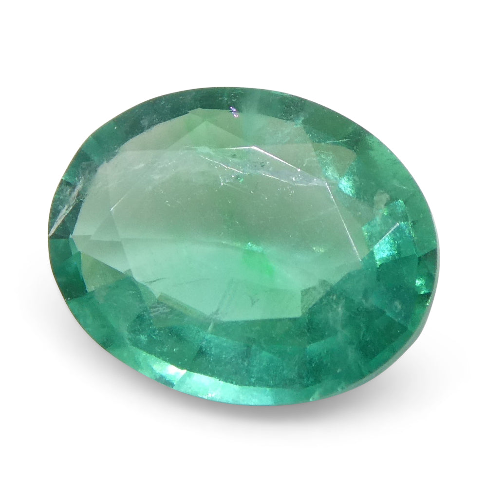 1.11ct Oval Green Emerald from Zambia - Skyjems Wholesale Gemstones