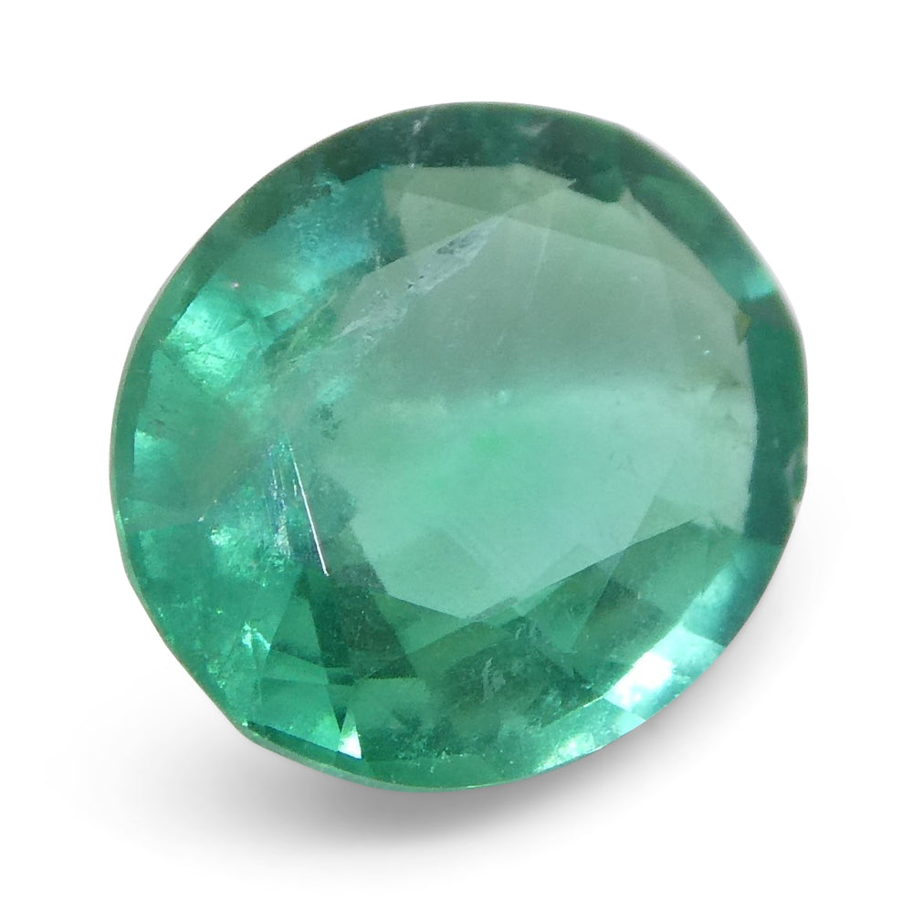 1.11ct Oval Green Emerald from Zambia - Skyjems Wholesale Gemstones