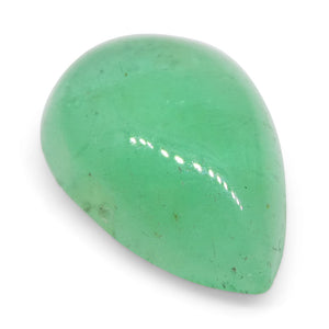 1.96ct Pear Cabochon Green Emerald from Colombia - Skyjems Wholesale Gemstones