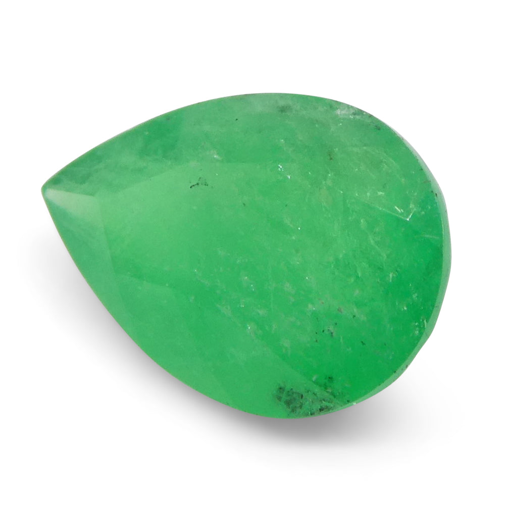 1.18ct Pear Green Emerald from Colombia - Skyjems Wholesale Gemstones