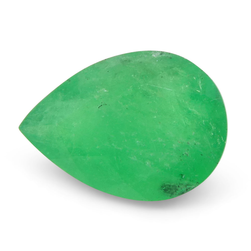 1.18ct Pear Green Emerald from Colombia - Skyjems Wholesale Gemstones