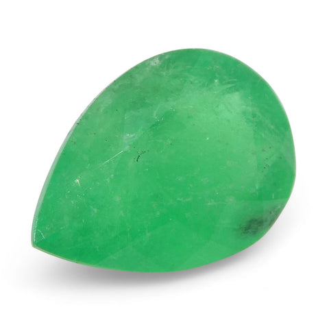 1.18ct Pear Green Emerald from Colombia