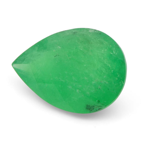 1.18ct Pear Green Emerald from Colombia