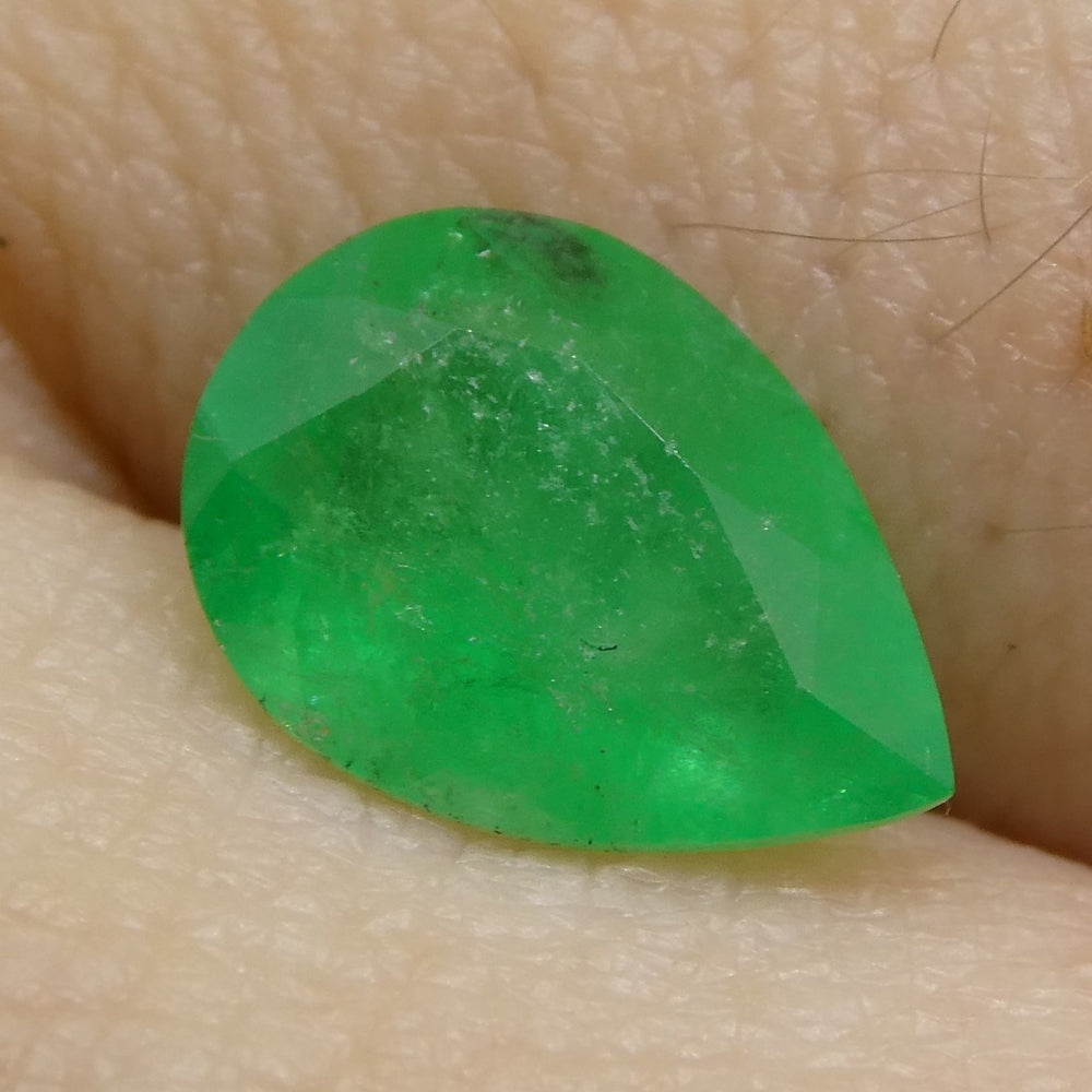 1.18ct Pear Green Emerald from Colombia - Skyjems Wholesale Gemstones