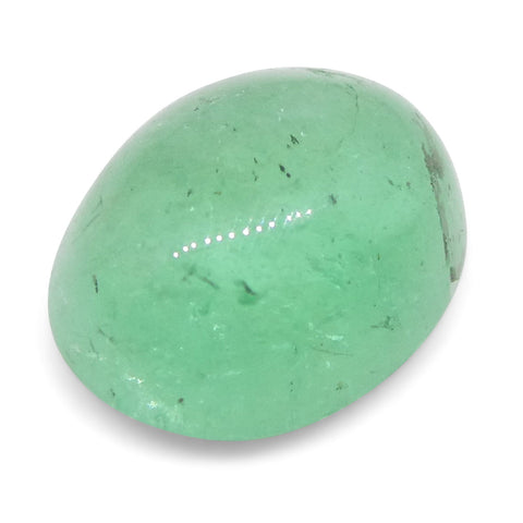 1.07ct Oval Cabochon Green Emerald from Colombia