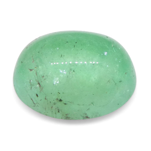 1.07ct Oval Cabochon Green Emerald from Colombia